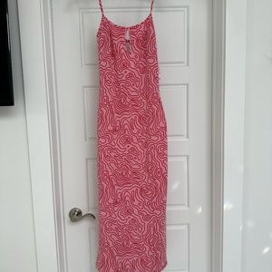 Zara Pink and Red Patterned Dress